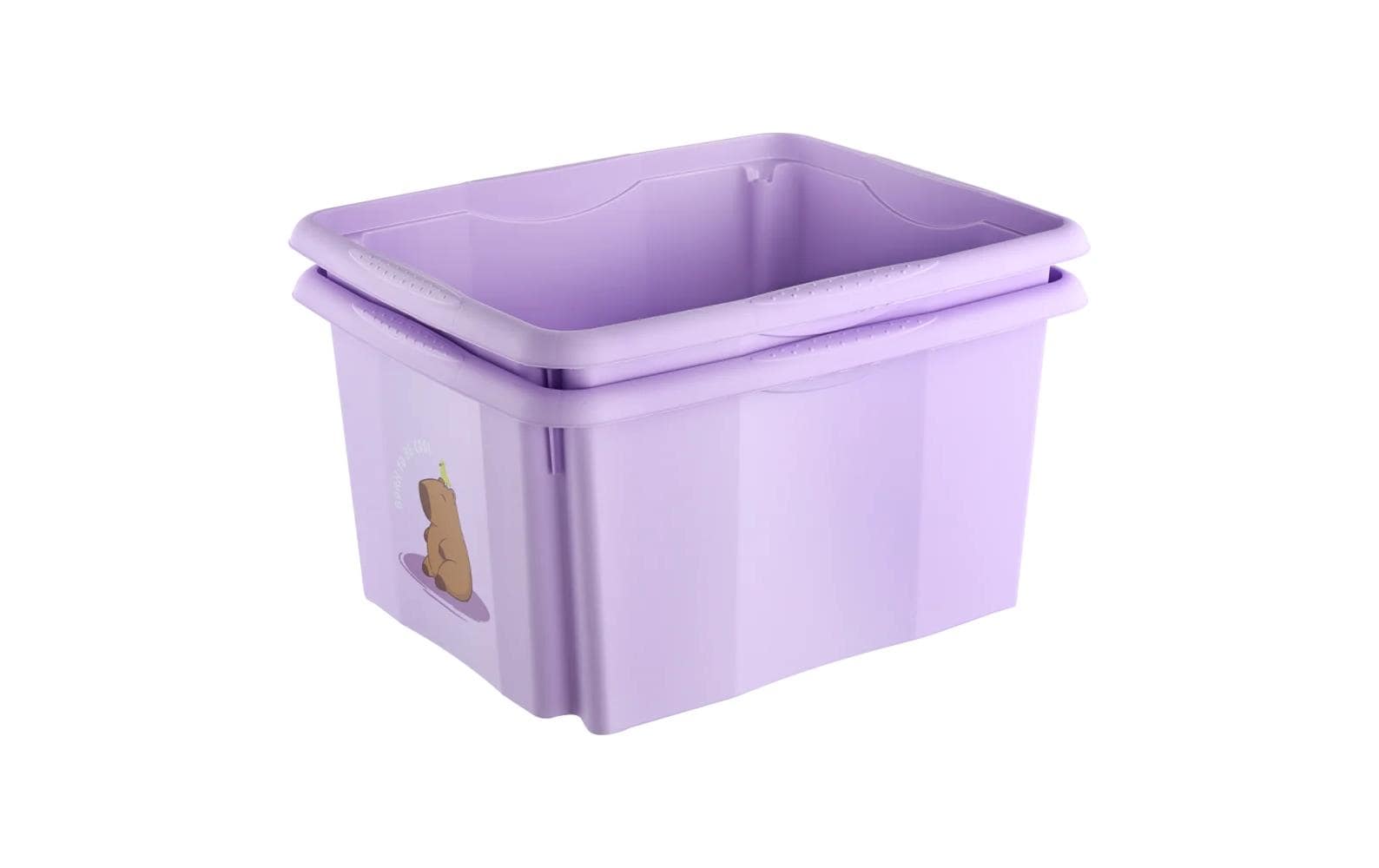 keeeper Aufbewahrungsbox 24 l (mit Deckel) – Polypropylen – Violett – 355 × 225 × 425 mm