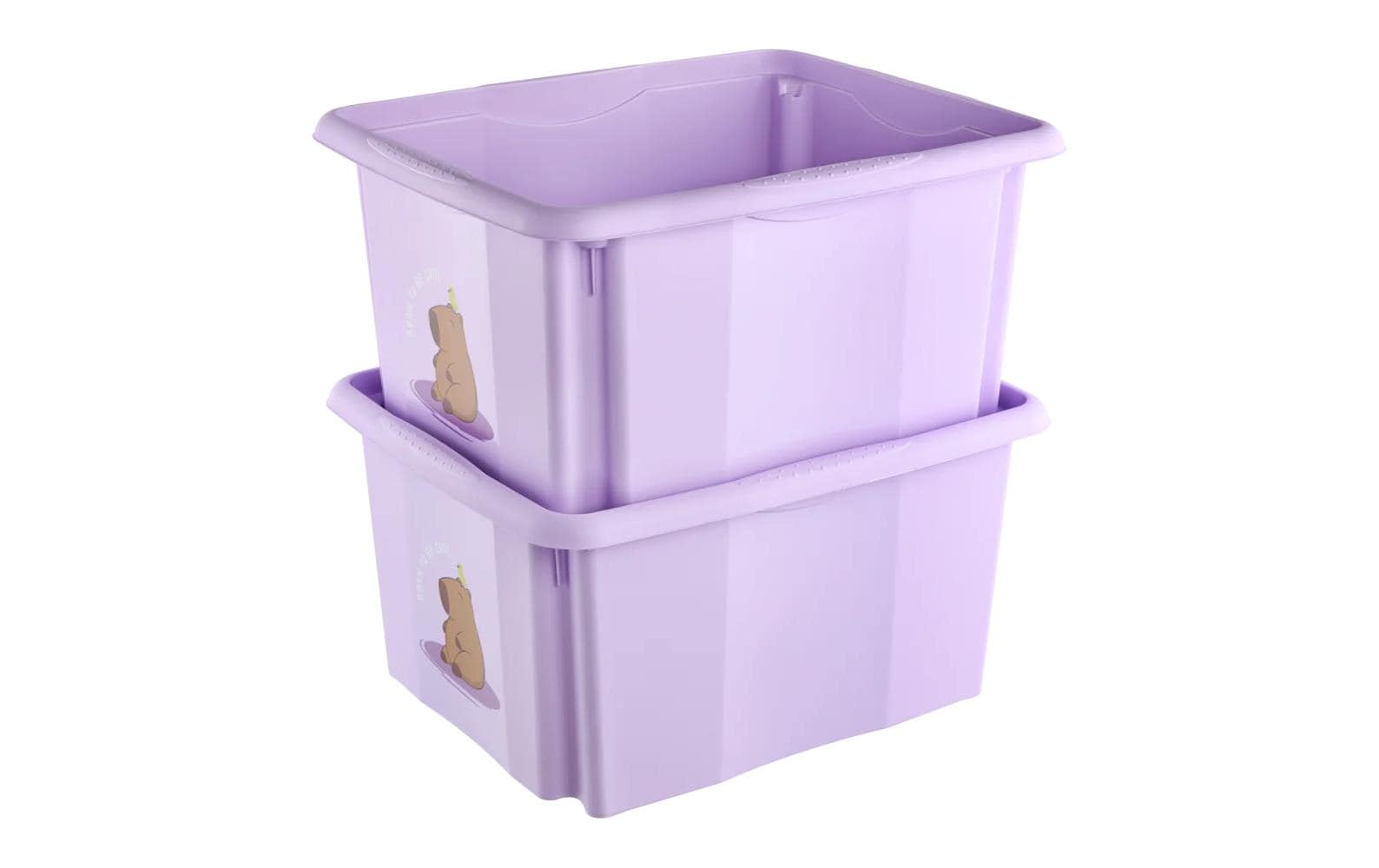 keeeper Aufbewahrungsbox 24 l (mit Deckel) – Polypropylen – Violett – 355 × 225 × 425 mm