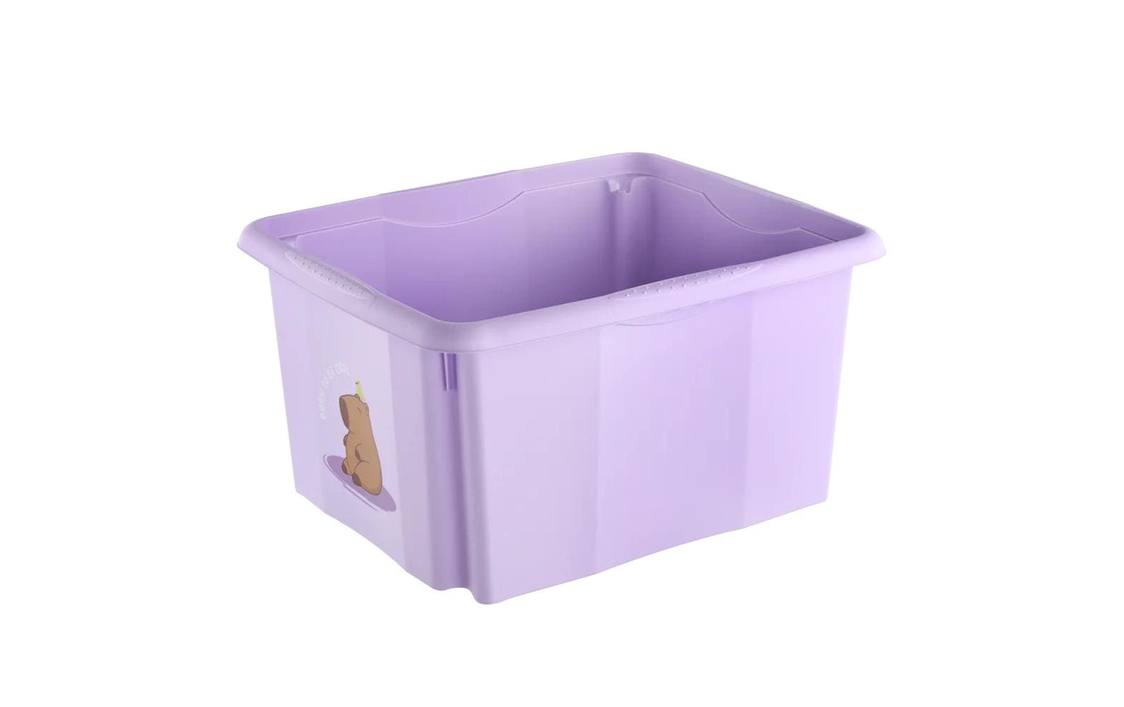 keeeper Aufbewahrungsbox 24 l (mit Deckel) – Polypropylen – Violett – 355 × 225 × 425 mm