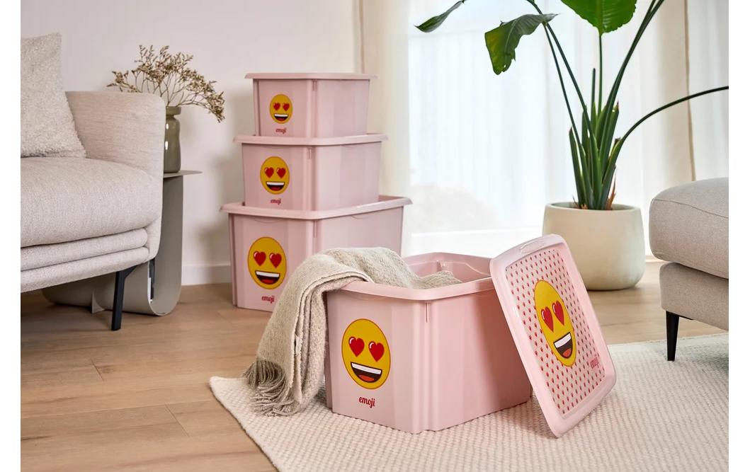 keeeper Aufbewahrungsbox 45 l (mit Deckel) – Polypropylen (PP), Recycling-Kunststoff – Rosa – 400 × 300 × 555
