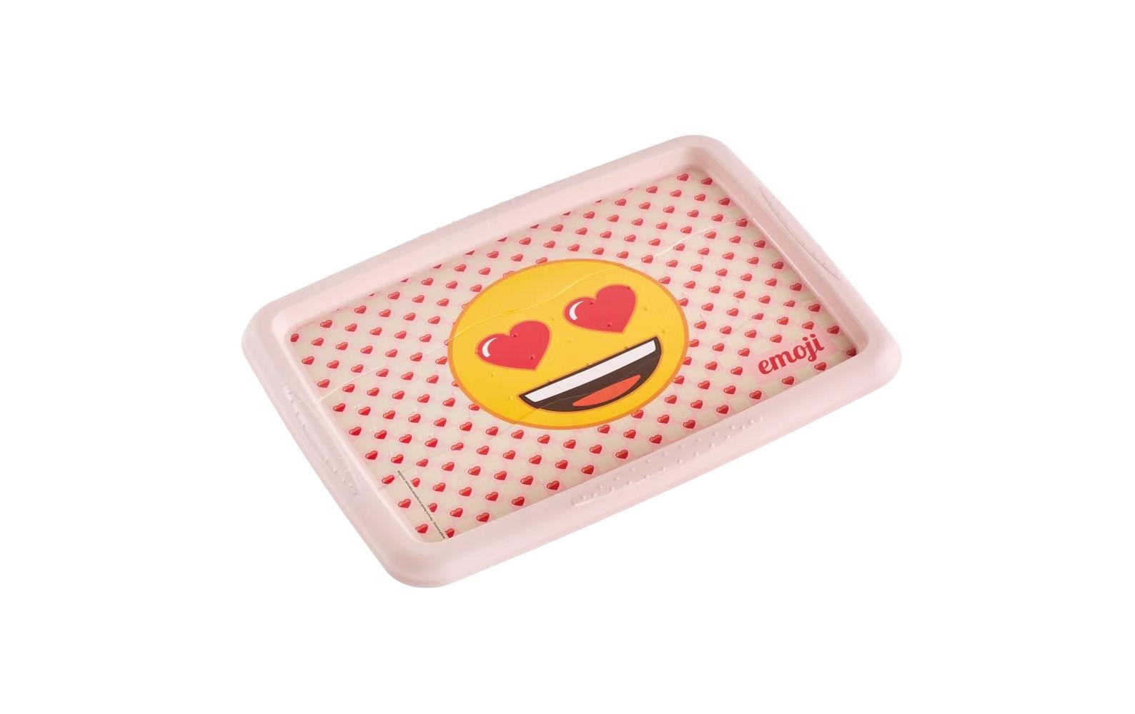 keeeper Karolina Emoji Hearts Aufbewahrungsbox 15 l (mit Deckel) – Polypropylen – Rosa – 380 × 205 × 295 mm