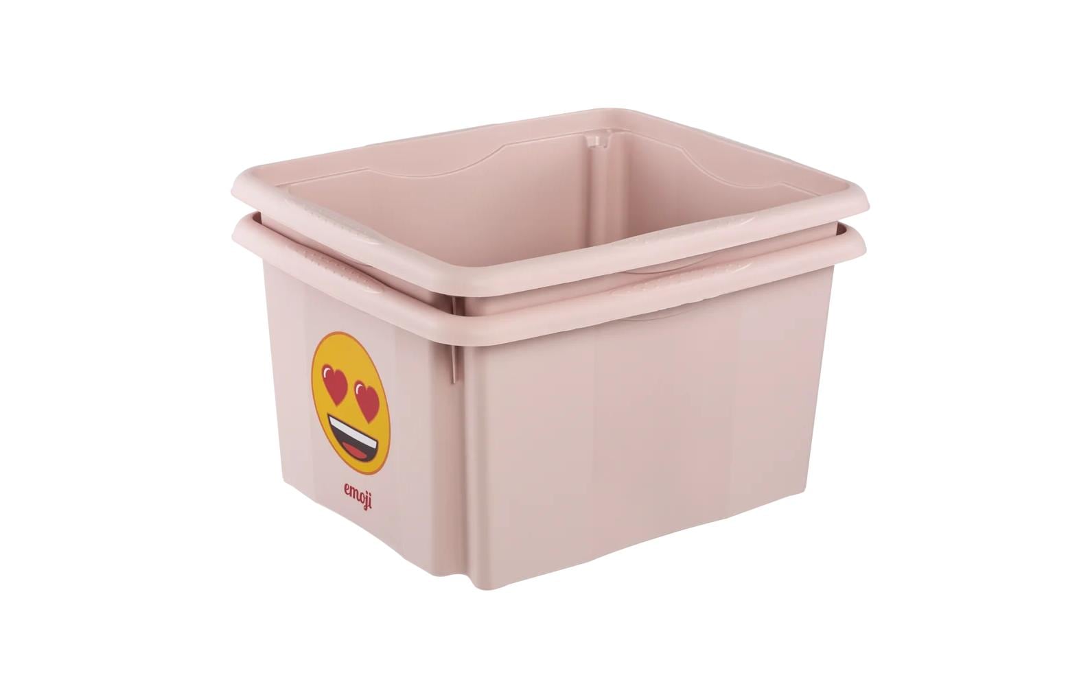 keeeper Aufbewahrungsbox 30 l (mit Deckel) – Polypropylen – Rosa – 350 × 270 × 450 mm