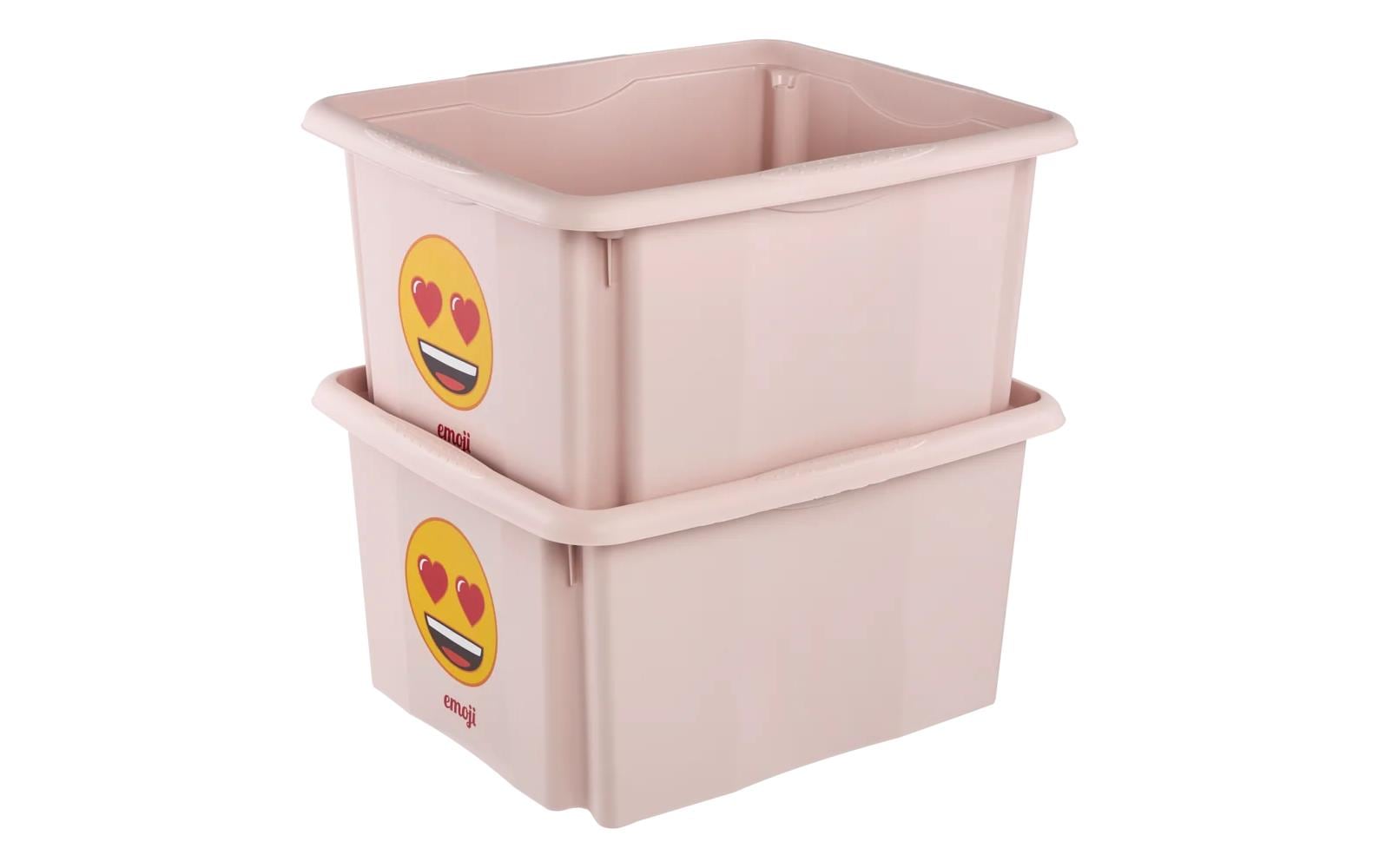 keeeper Aufbewahrungsbox 30 l (mit Deckel) – Polypropylen – Rosa – 350 × 270 × 450 mm