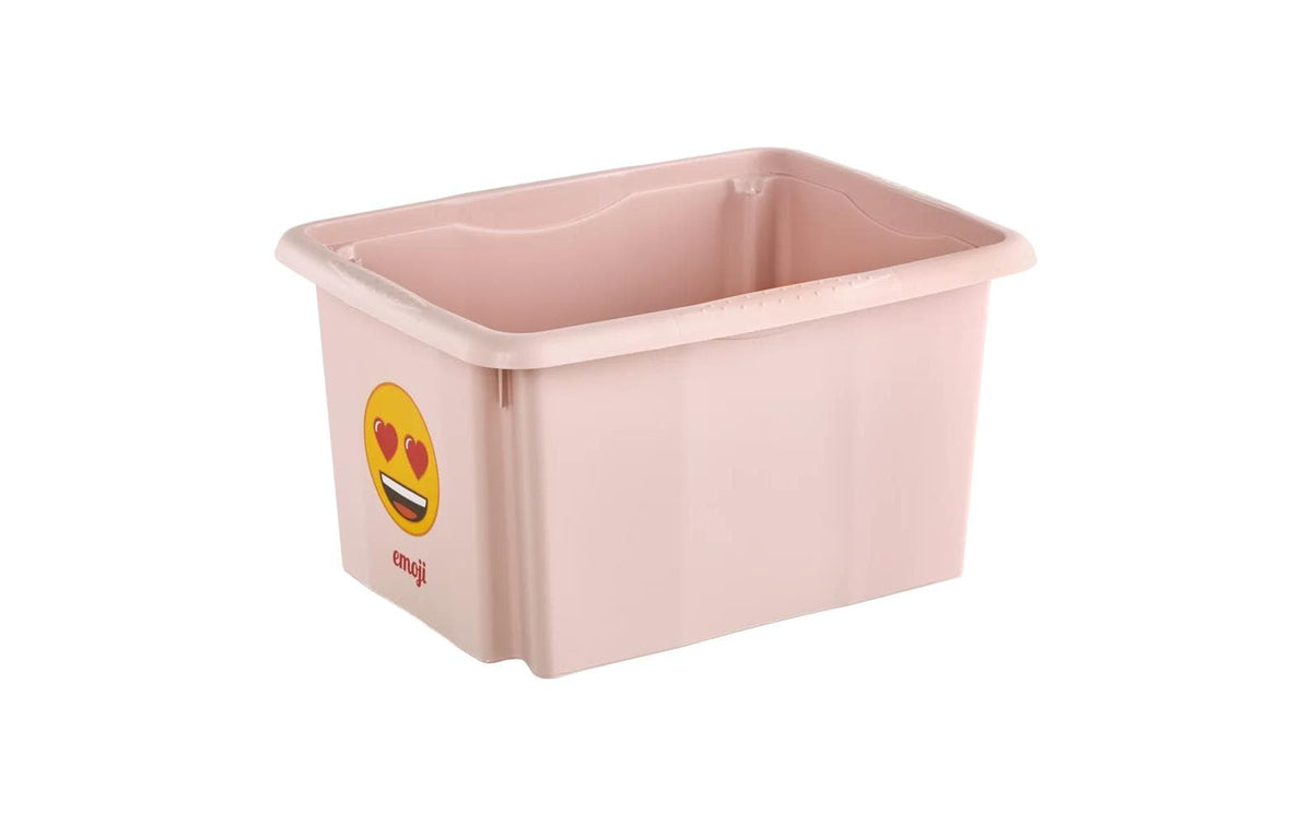keeeper Karolina Emoji Hearts Aufbewahrungsbox 15 l (mit Deckel) – Polypropylen – Rosa – 380 × 205 × 295 mm