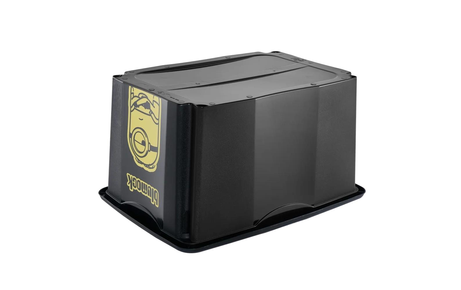 keeeper Aufbewahrungsbox 45 l (mit Deckel) – Polypropylen – Schwarz – 400 × 300 × 555 mm