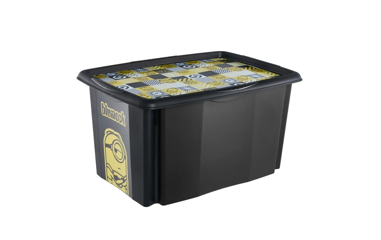 keeeper Aufbewahrungsbox 45 l (mit Deckel) – Polypropylen – Schwarz – 400 × 300 × 555 mm