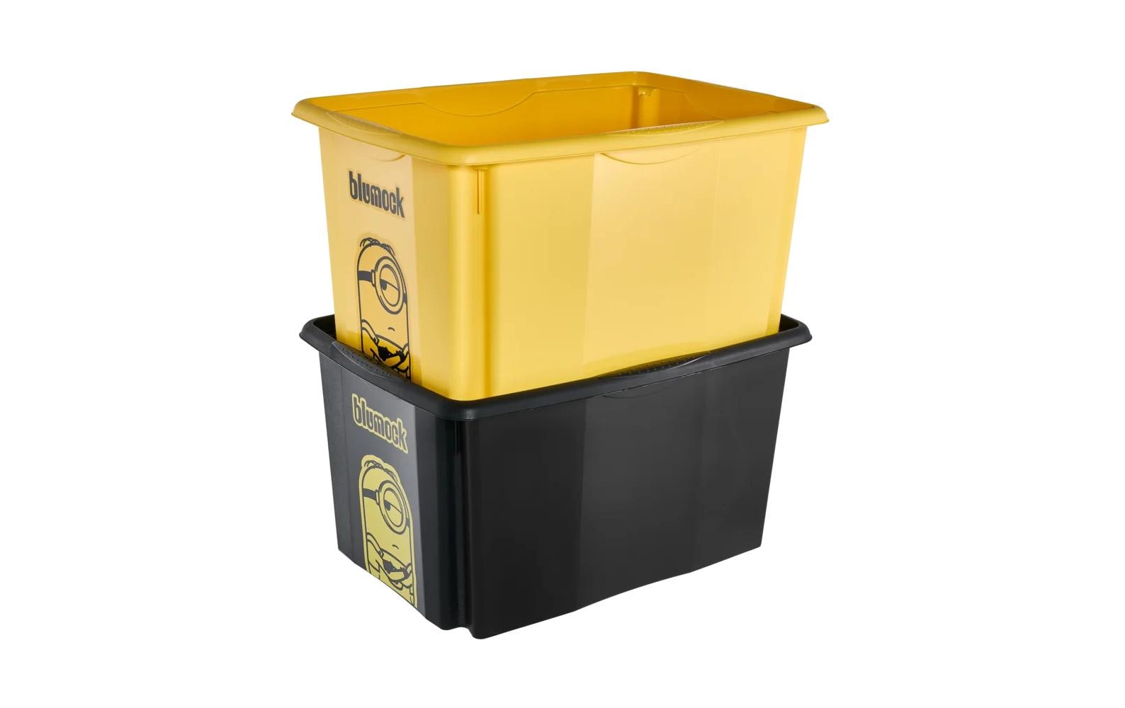 keeeper Aufbewahrungsbox 45 l (mit Deckel) – Polypropylen – Schwarz – 400 × 300 × 555 mm