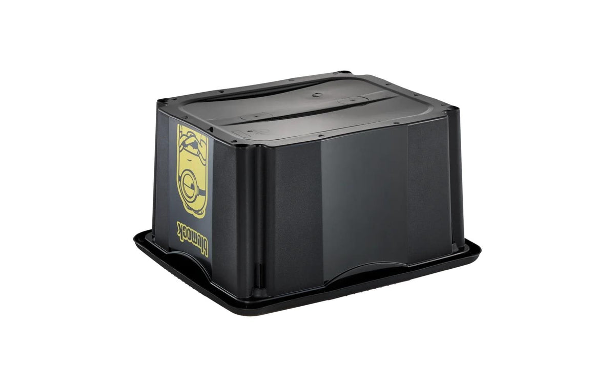 keeeper Aufbewahrungsbox 24 l (mit Deckel) – Polypropylen – Schwarz – 355 × 225 × 425 mm