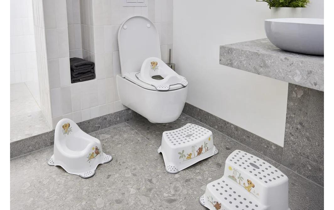 keeeper Schemel Tomek – 40,5 × 28,5 × 14 cm, gummiert, Polypropylen/TPE, weiss, BPA-frei, belastbar 80 kg