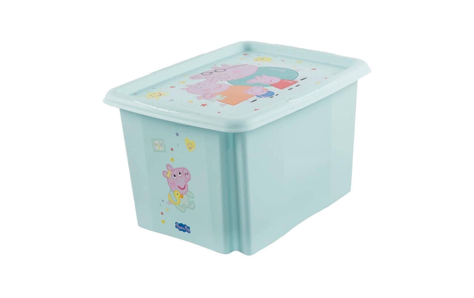 keeeper Aufbewahrungsbox 30 l (mit Deckel) – Polypropylen – Türkis – 350 × 270 × 450 mm