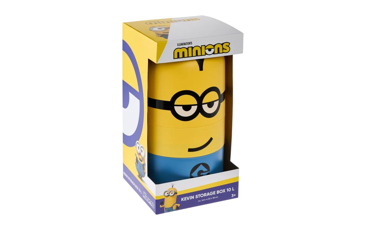 keeeper Minions Kevin Aufbewahrungsbox 10 l – Polypropylen – Blau/Gelb – Ø 200 × 380 mm – stapelbar