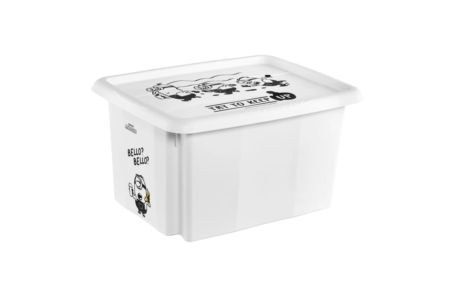 keeeper Aufbewahrungsbox 15 l (mit Deckel) – Polypropylen (PP) – Weiss – 295 × 205 × 380 mm