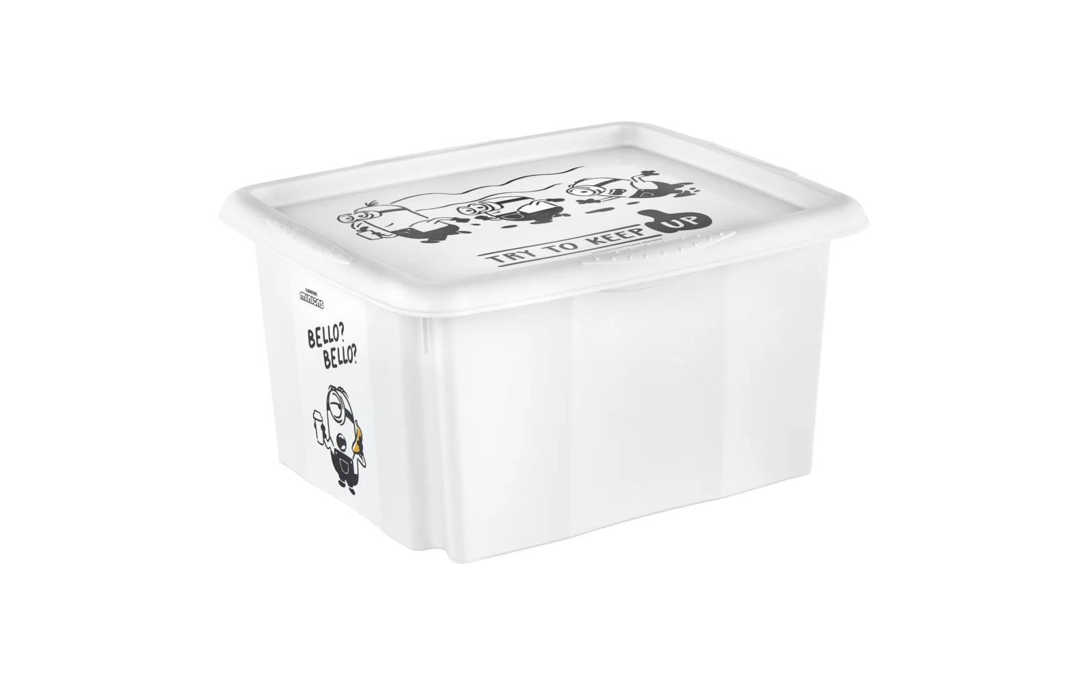 keeeper Aufbewahrungsbox 24 l (mit Deckel) – Polypropylen – Weiss – 355 × 225 × 425 mm