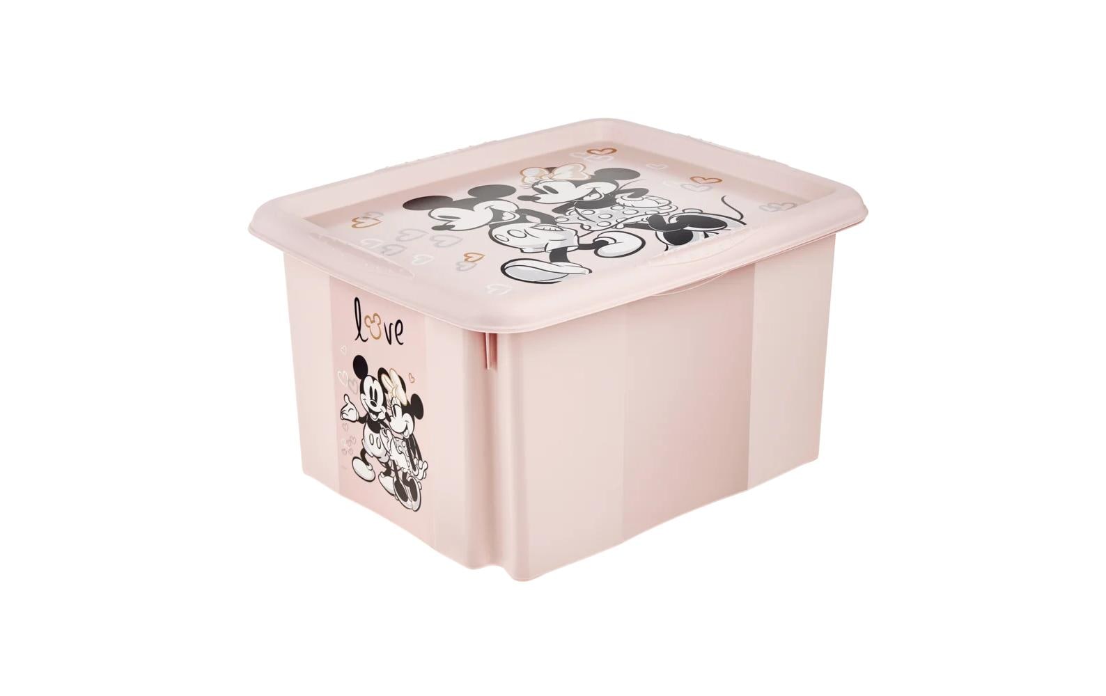 keeeper Aufbewahrungsbox 24 l (mit Deckel) – Polypropylen – Rosa – 355 × 225 × 425 mm