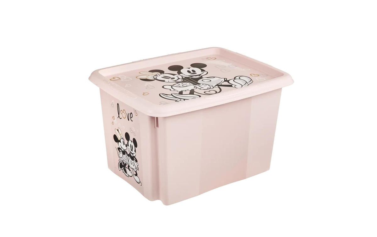 keeeper Aufbewahrungsbox 30 l (mit Deckel) – Polypropylen – Rosa – 350 × 270 × 450 mm