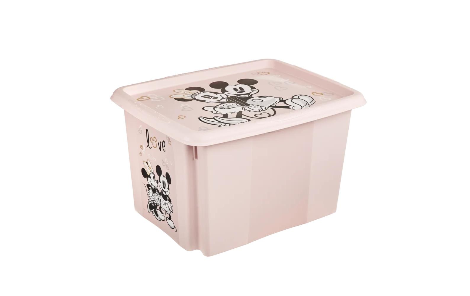 keeeper Aufbewahrungsbox 30 l (mit Deckel) – Polypropylen – Rosa – 350 × 270 × 450 mm