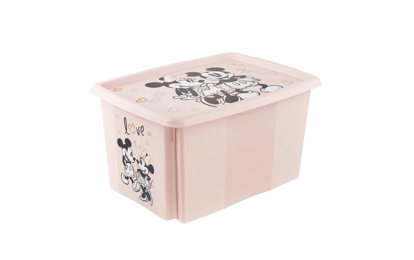 keeeper Karolina Minnie Aufbewahrungsbox 45 l (mit Deckel) – Polypropylen – Rosa – 400 × 300 × 555 mm