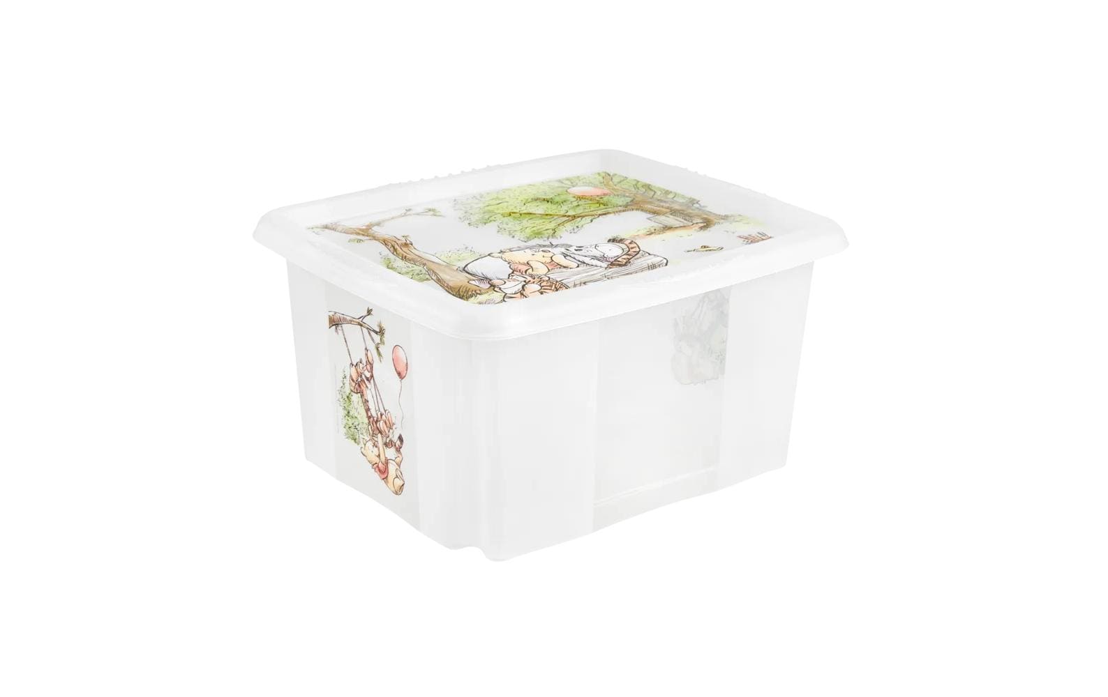 keeeper Aufbewahrungsbox 24 l (mit Deckel) – Polypropylen – Weiss/Transparent – 355 × 225 × 425 mm
