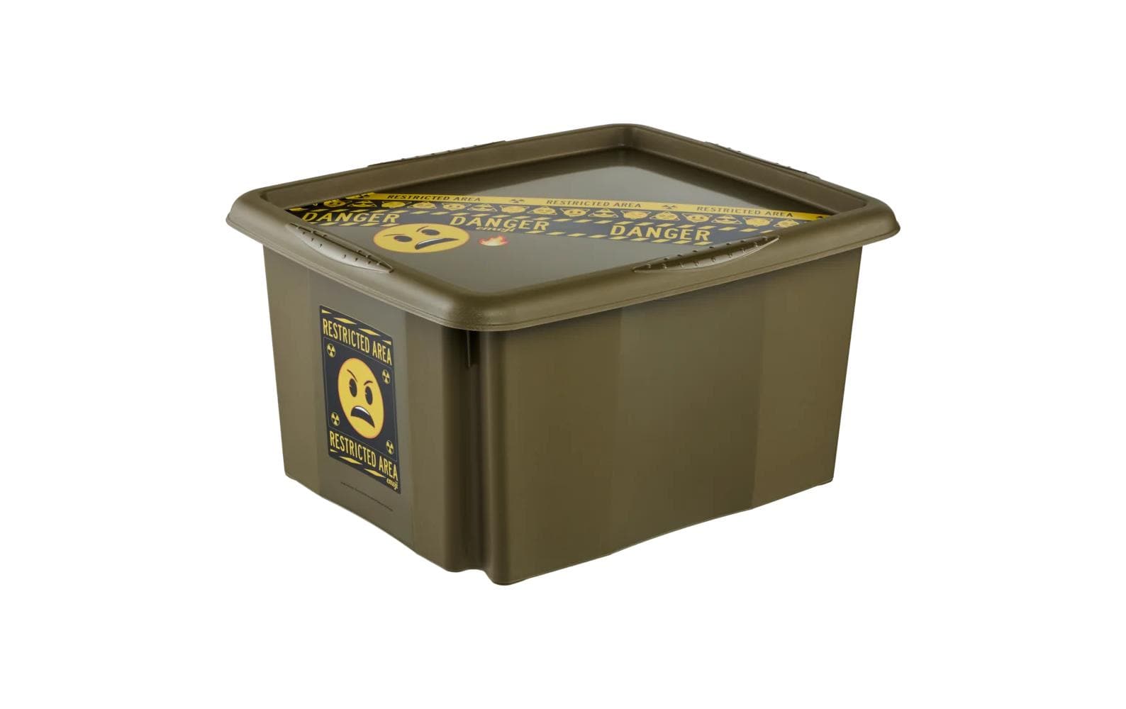 keeeper Aufbewahrungsbox 24 l (mit Deckel) – Polypropylen – olivgrün – stapelbar – 355 × 225 × 425 mm