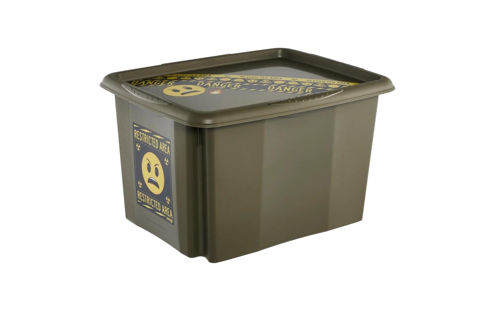keeeper Aufbewahrungsbox 30 l (mit Deckel) – Polypropylen – olivgrün – 350 × 270 × 450 mm