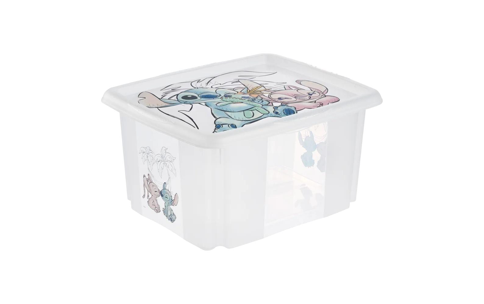 keeeper Karolina Stitch Aufbewahrungsbox 24 l (mit Deckel) – Polypropylen – Transparent – 355 × 225 × 425 mm