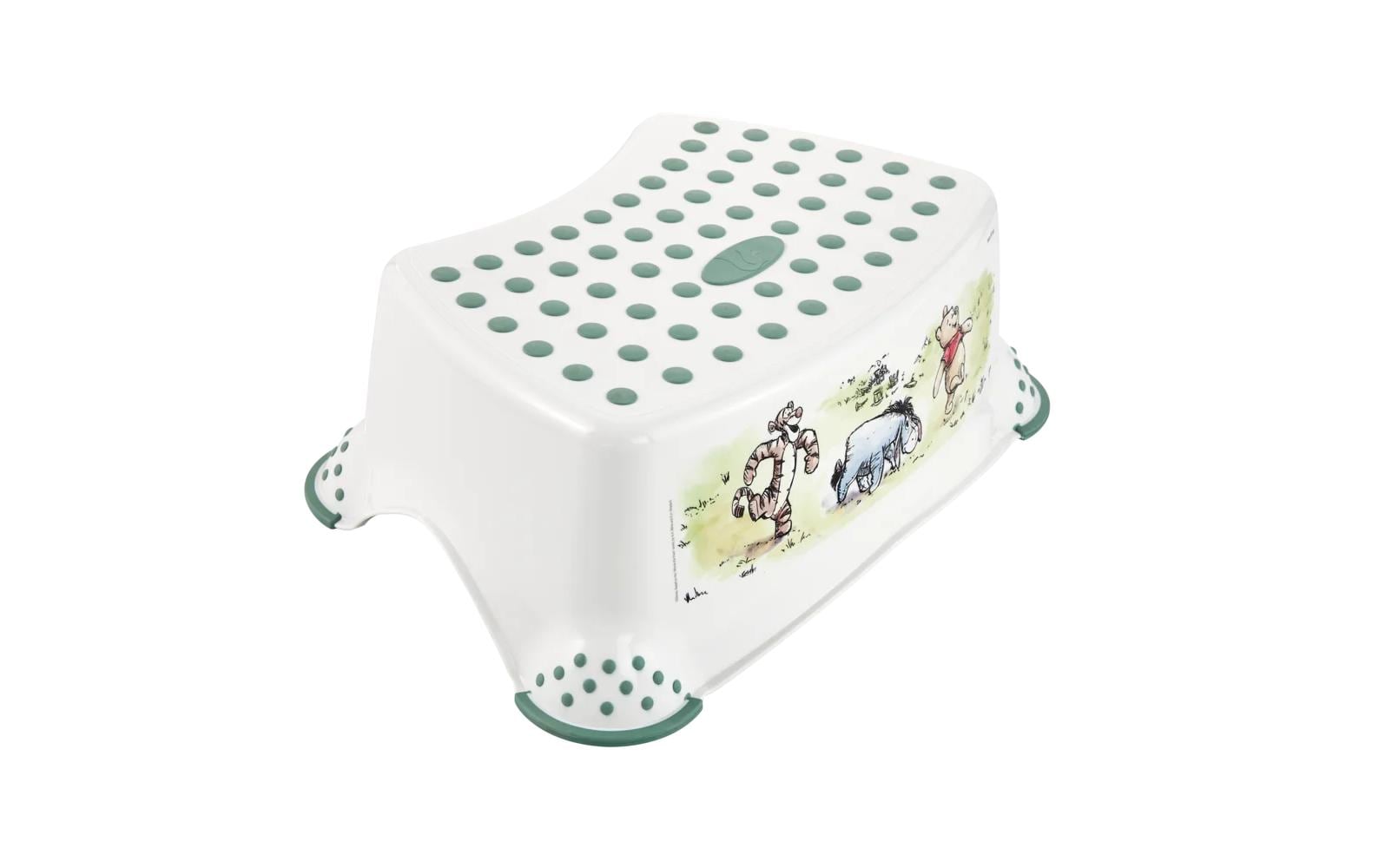 keeeper Schemel Tomek – 28,5 × 40,5 × 14 cm, Kunststoff (PP, TPE), weiss, rutschfest, BPA-frei