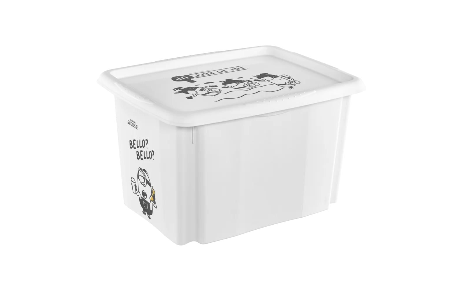 keeeper Aufbewahrungsbox 30 l (mit Deckel) – Polypropylen – Weiss – 350 × 270 × 450 mm