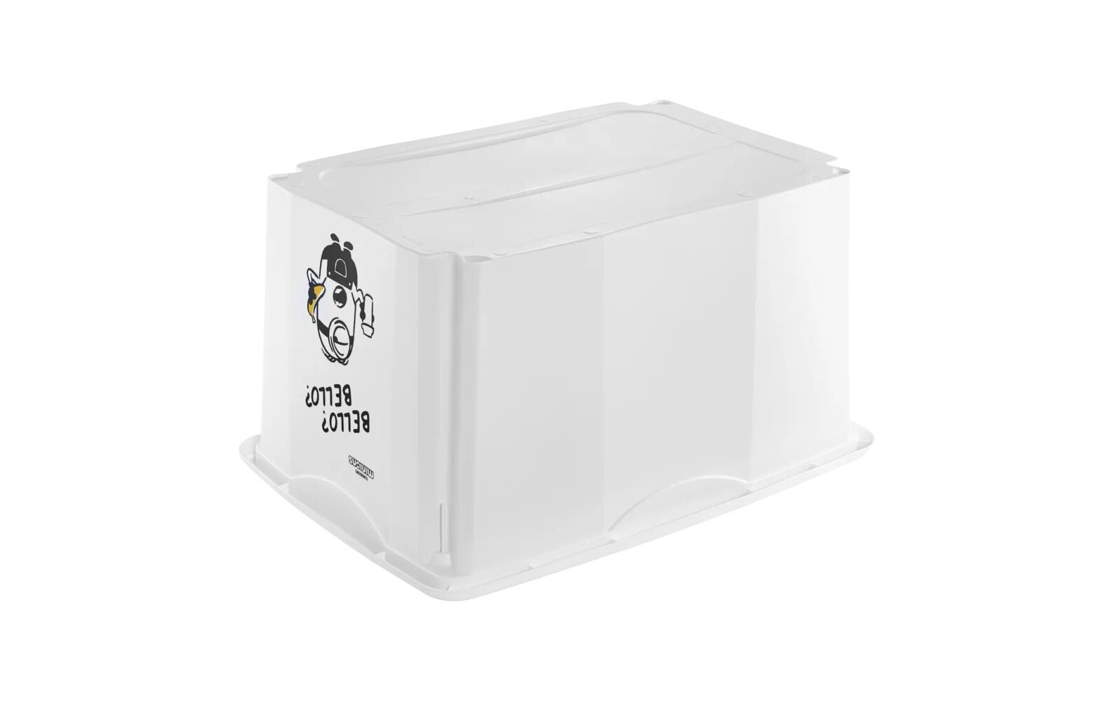 keeeper Karolina Minions Bello Aufbewahrungsbox 45 l (mit Deckel) – Polypropylen – Weiss – 400 × 300 × 555 mm