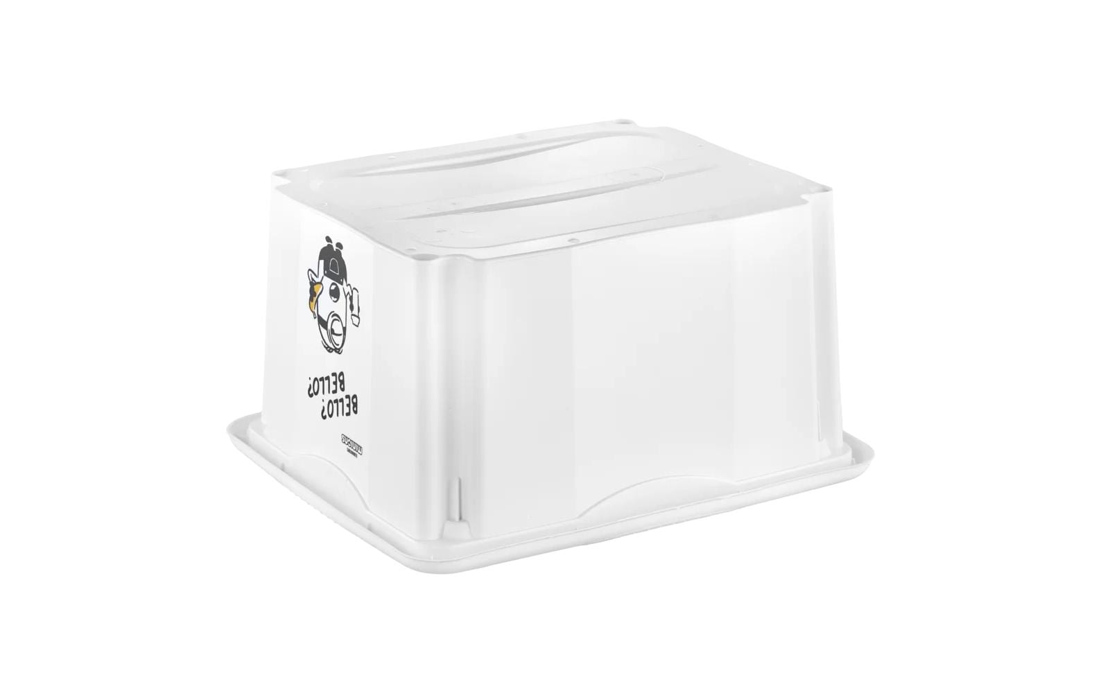 keeeper Aufbewahrungsbox 24 l (mit Deckel) – Polypropylen – Weiss – 355 × 225 × 425 mm