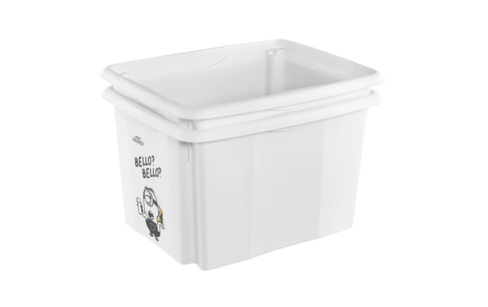keeeper Aufbewahrungsbox 30 l (mit Deckel) – Polypropylen – Weiss – 350 × 270 × 450 mm