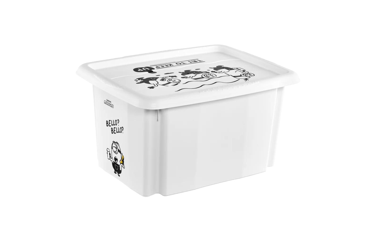 keeeper Aufbewahrungsbox 15 l (mit Deckel) – Polypropylen (PP) – Weiss – 295 × 205 × 380 mm