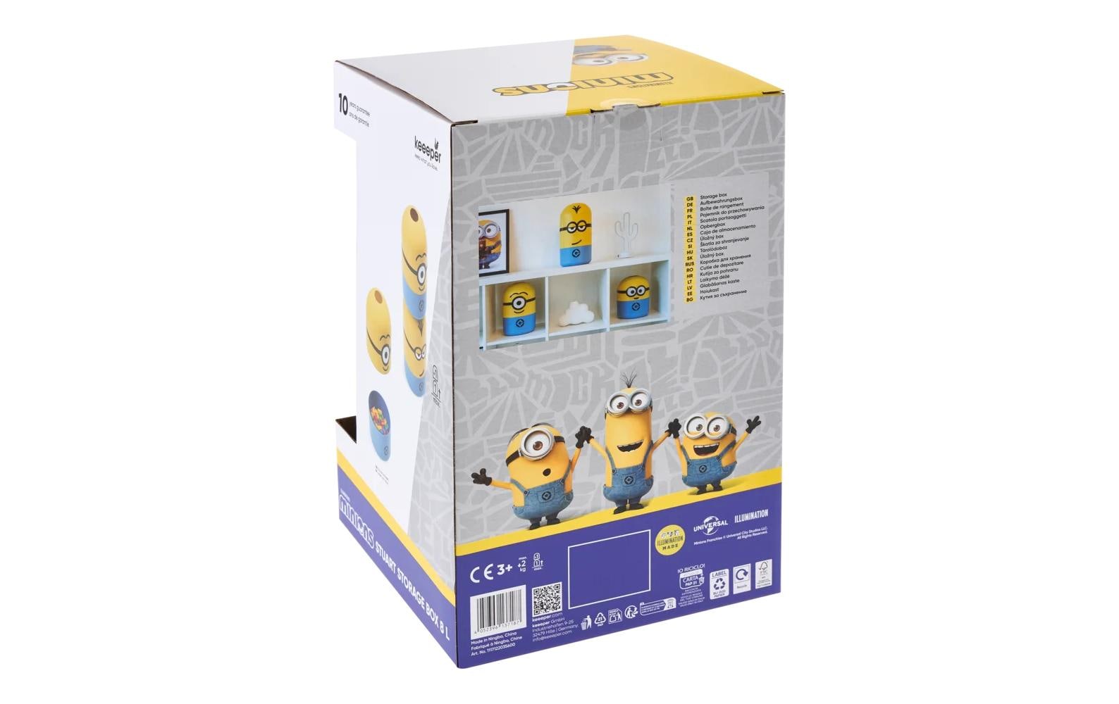 keeeper Stuart Minions Aufbewahrungsbox 8 l – Polypropylen (PP) – Gelb – 200 × 315 × 200 mm