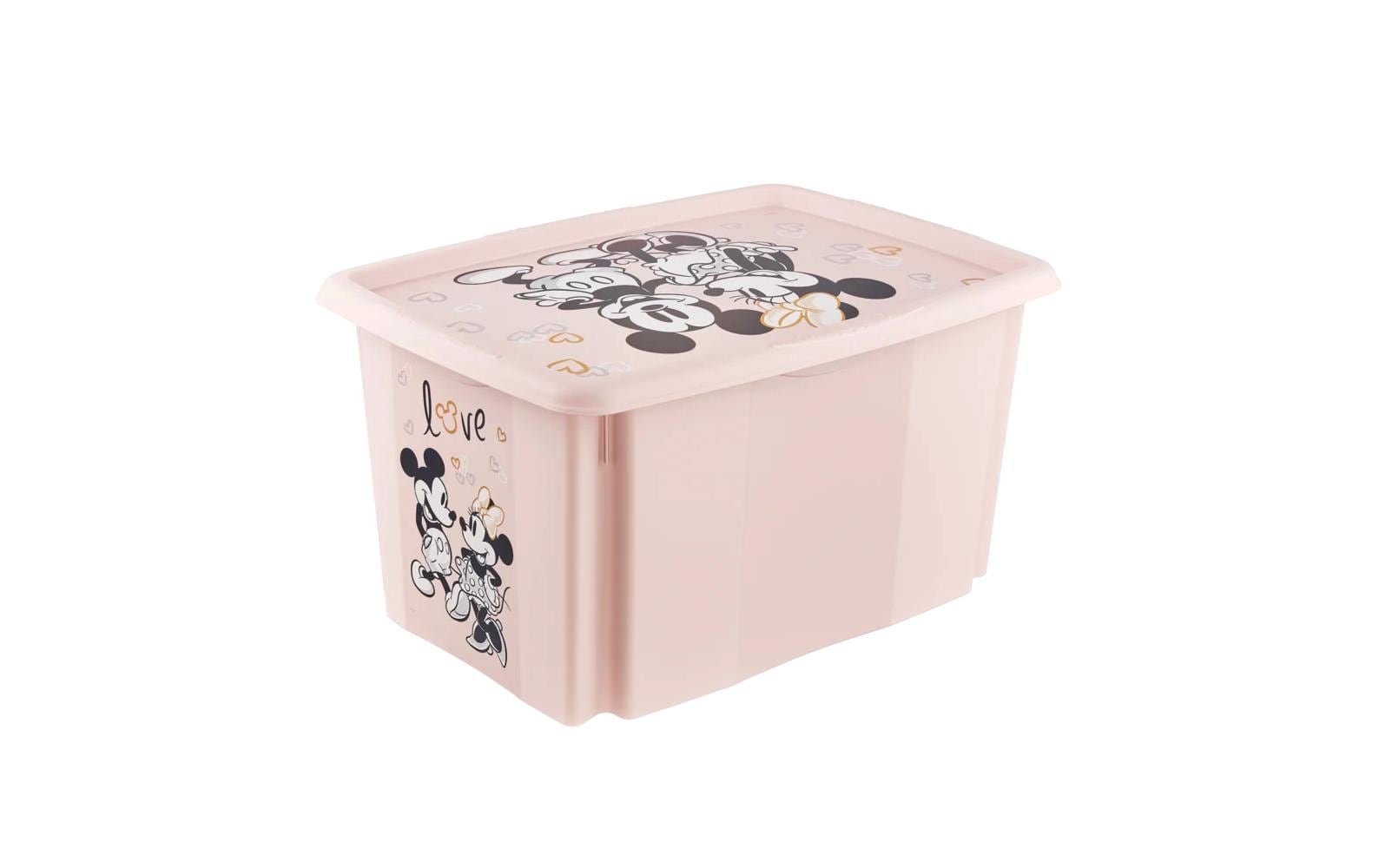 keeeper Karolina Minnie Aufbewahrungsbox 45 l (mit Deckel) – Polypropylen – Rosa – 400 × 300 × 555 mm