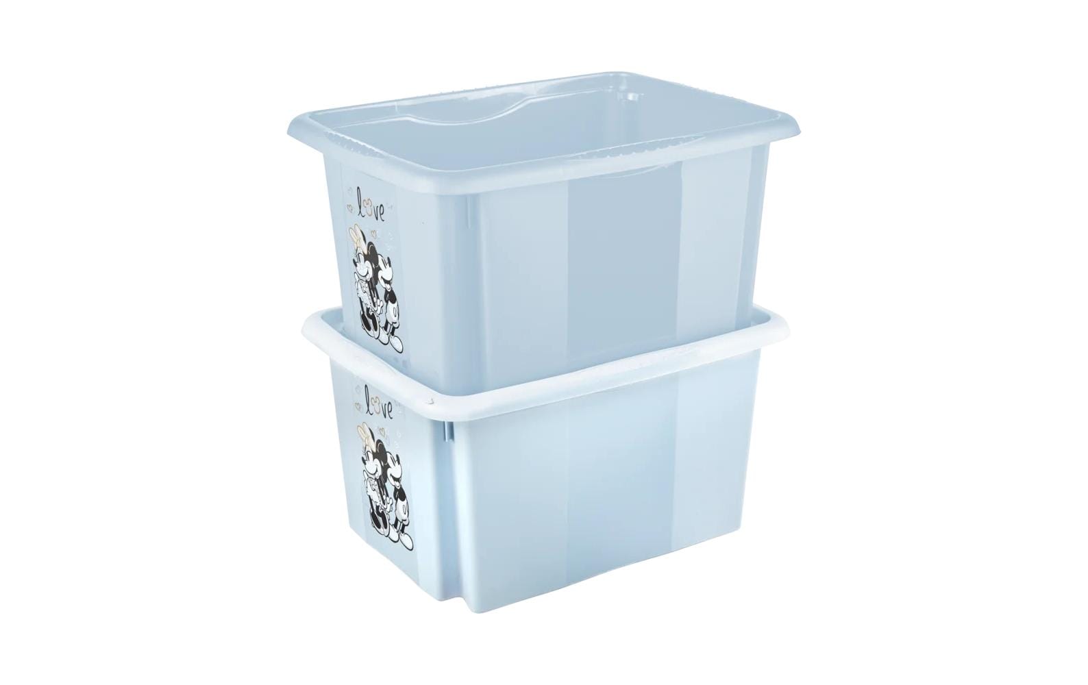 keeeper Aufbewahrungsbox (Dreh-/Stapelbox) 15 l (mit Deckel) – Kunststoff – Blau