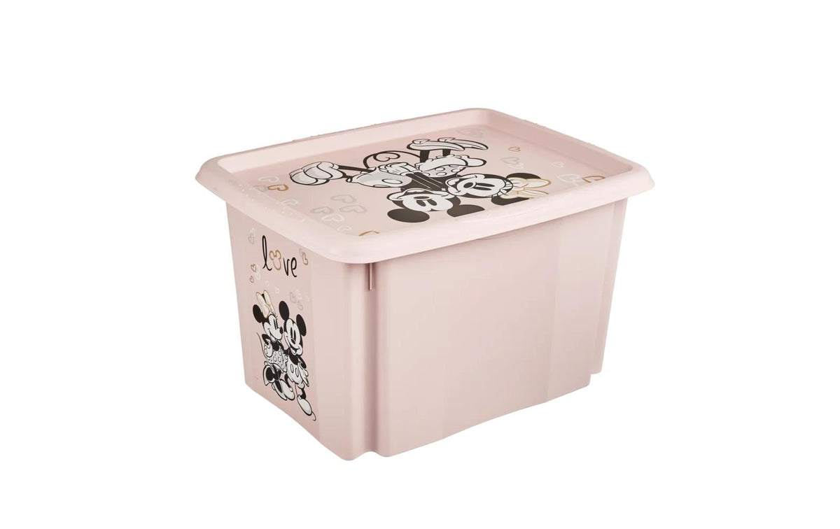 keeeper Aufbewahrungsbox 30 l (mit Deckel) – Polypropylen – Rosa – 350 × 270 × 450 mm