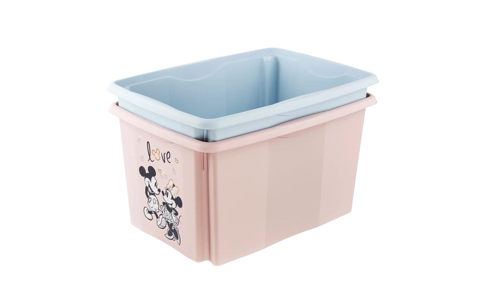 keeeper Karolina Minnie Aufbewahrungsbox 45 l (mit Deckel) – Polypropylen – Rosa – 400 × 300 × 555 mm