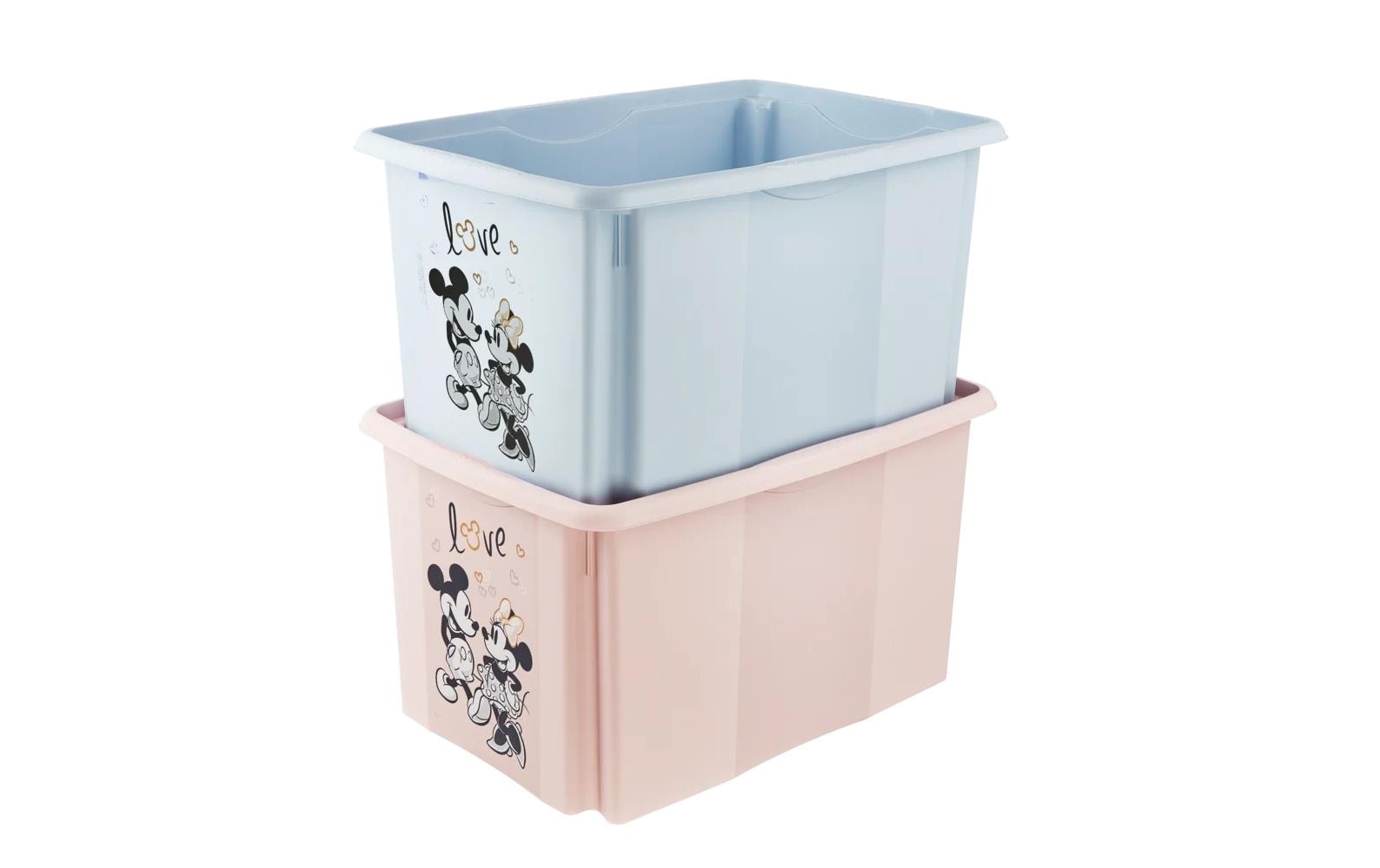 keeeper Karolina Minnie Aufbewahrungsbox 45 l (mit Deckel) – Polypropylen – Rosa – 400 × 300 × 555 mm