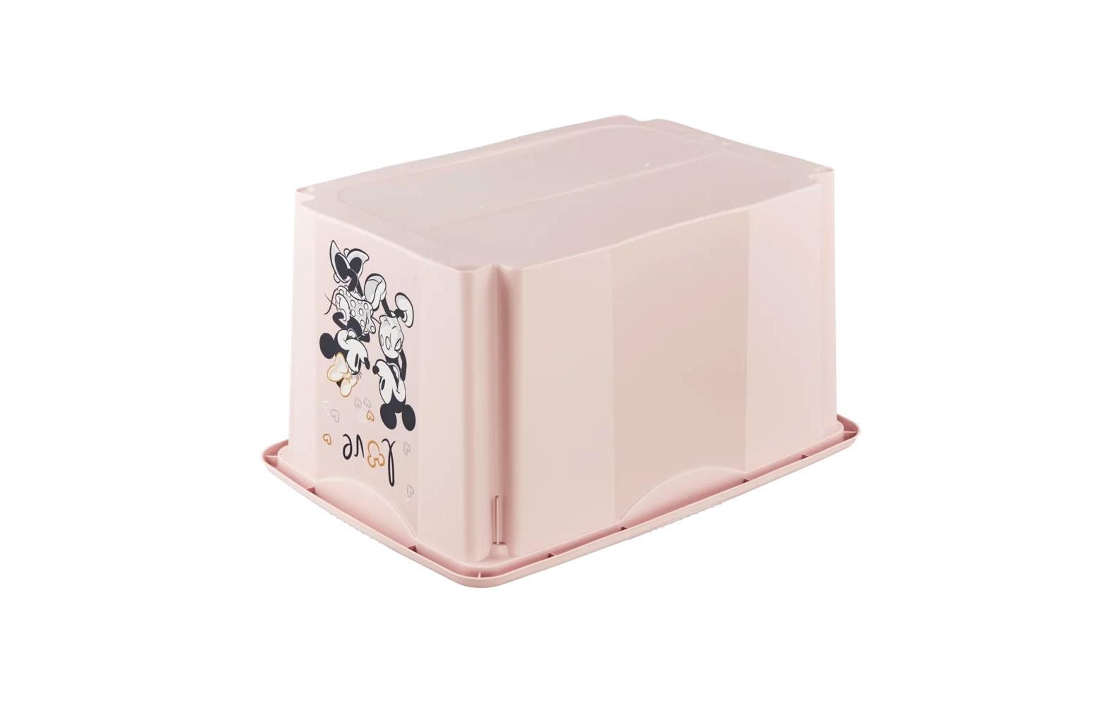 keeeper Karolina Minnie Aufbewahrungsbox 45 l (mit Deckel) – Polypropylen – Rosa – 400 × 300 × 555 mm