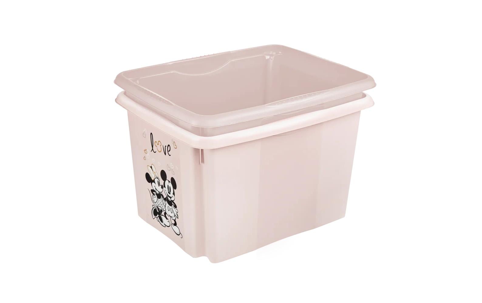 keeeper Aufbewahrungsbox 30 l (mit Deckel) – Polypropylen – Rosa – 350 × 270 × 450 mm