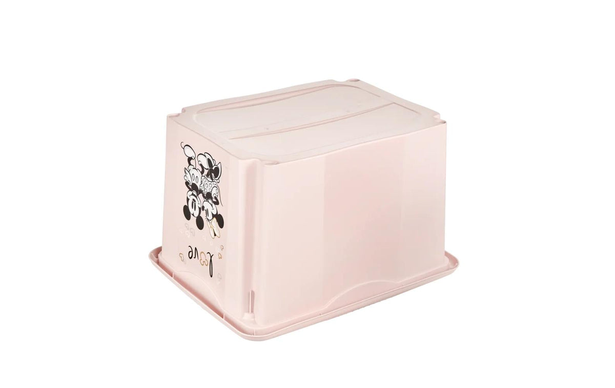 keeeper Aufbewahrungsbox 30 l (mit Deckel) – Polypropylen – Rosa – 350 × 270 × 450 mm