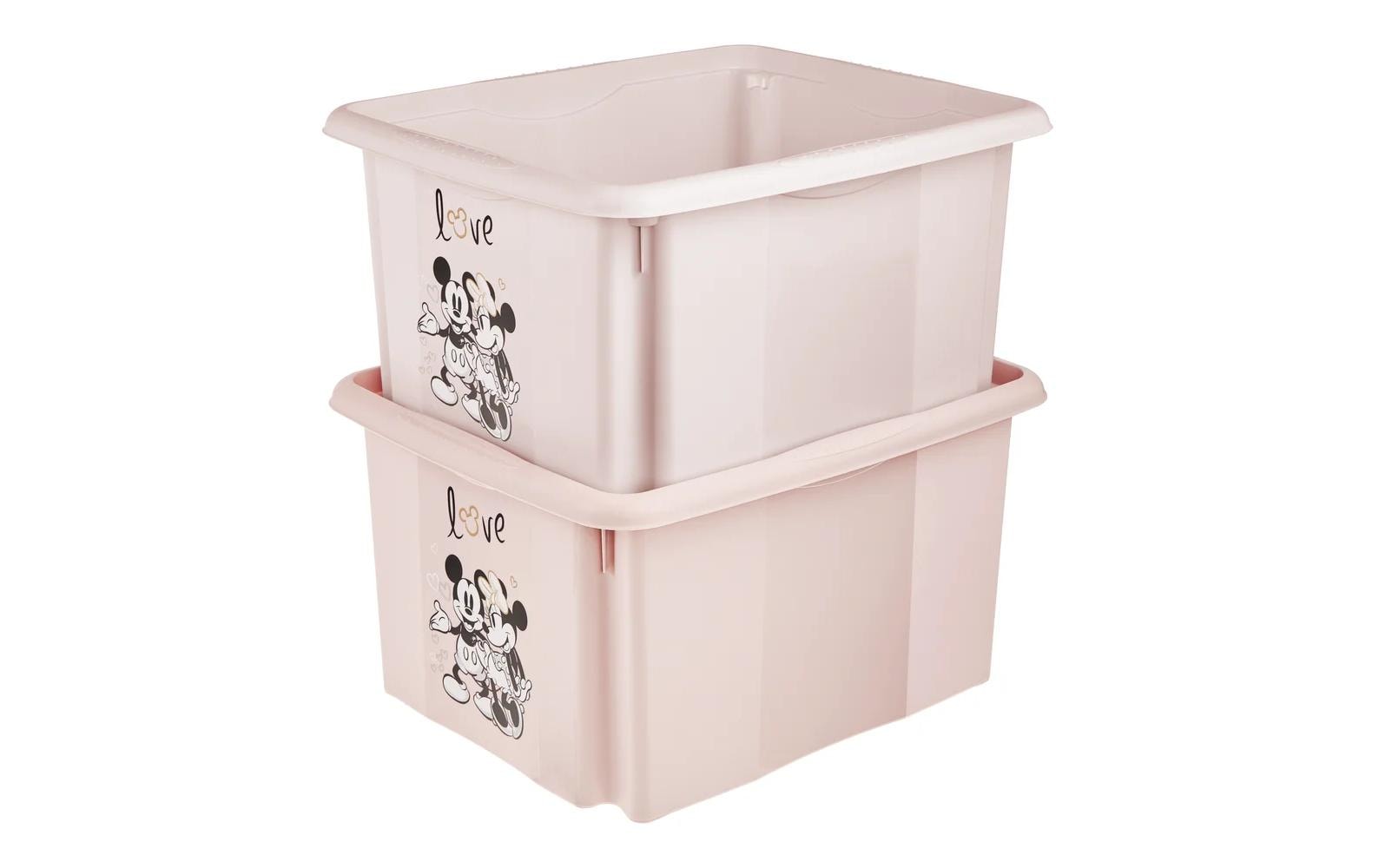 keeeper Aufbewahrungsbox 24 l (mit Deckel) – Polypropylen – Rosa – 355 × 225 × 425 mm