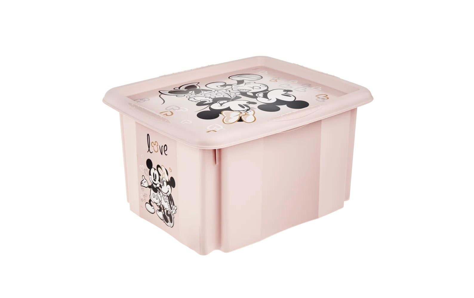 keeeper Aufbewahrungsbox 24 l (mit Deckel) – Polypropylen – Rosa – 355 × 225 × 425 mm