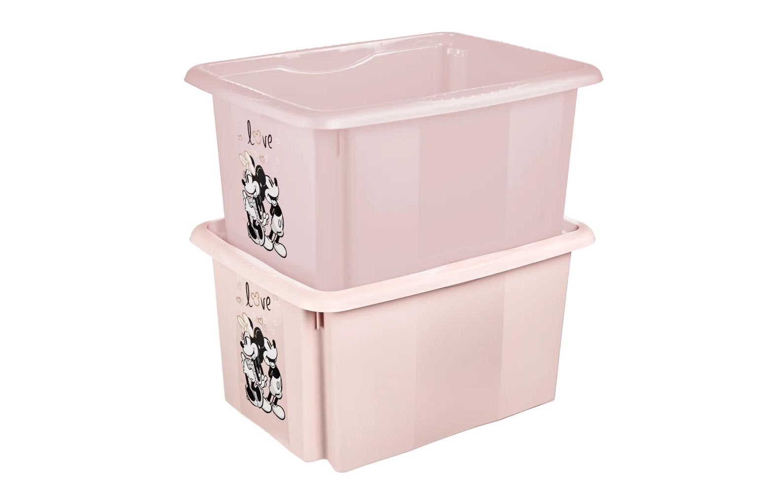 keeeper Aufbewahrungsbox 15 l (mit Deckel) – Polypropylen – Rosa – 295 × 205 × 380 mm