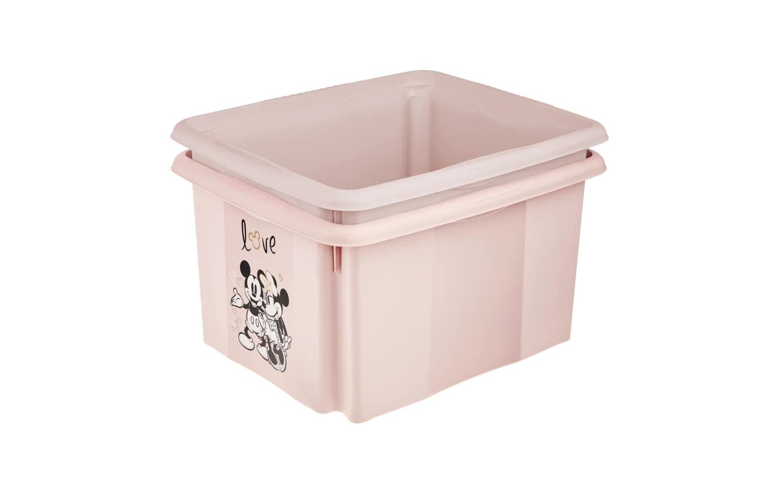 keeeper Aufbewahrungsbox 24 l (mit Deckel) – Polypropylen – Rosa – 355 × 225 × 425 mm