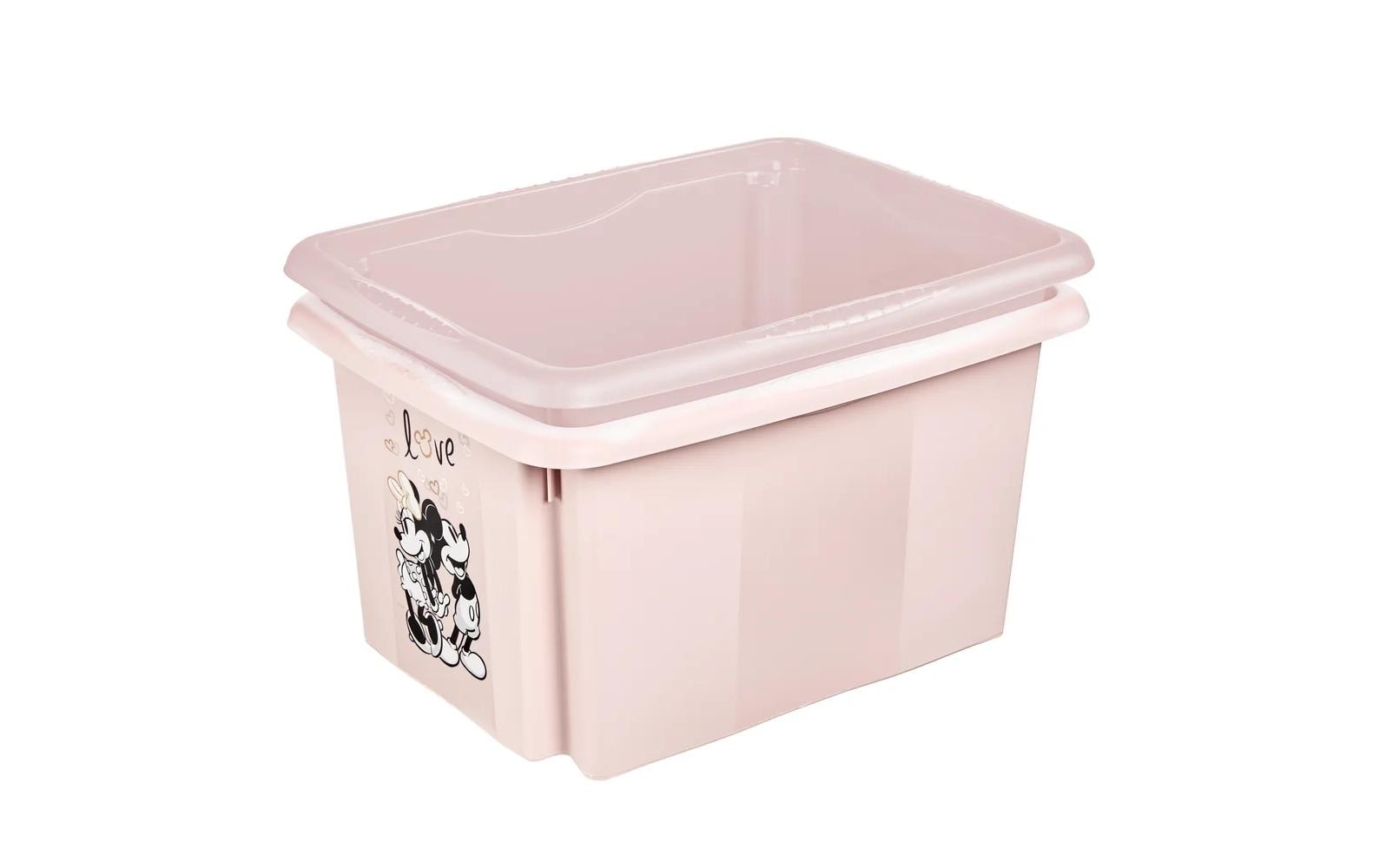 keeeper Aufbewahrungsbox 15 l (mit Deckel) – Polypropylen – Rosa – 295 × 205 × 380 mm