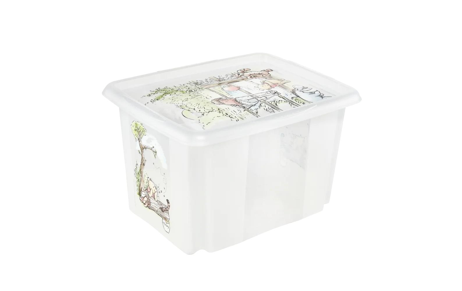 keeeper Karolina Winnie Aufbewahrungsbox 30 l (mit Deckel) – Polypropylen – Transparent – 350 × 270 × 450 mm