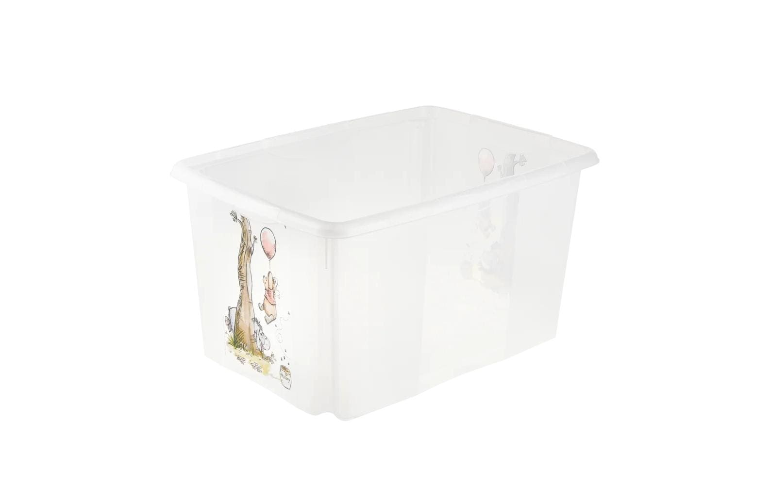 keeeper Aufbewahrungsbox 45 l (mit Deckel) – Polypropylen – Transparent/Weiss – 400 × 300 × 555 mm