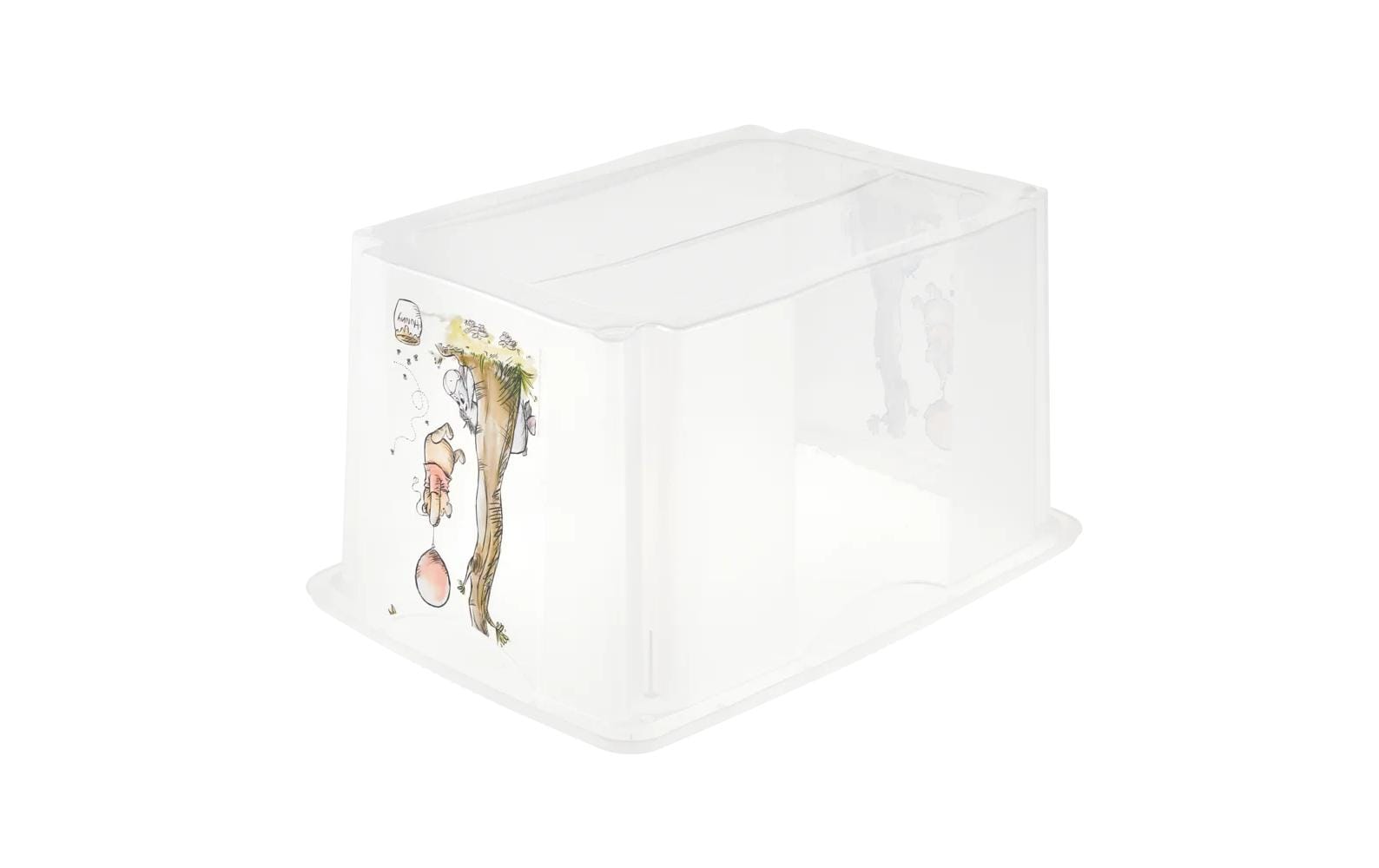 keeeper Aufbewahrungsbox 45 l (mit Deckel) – Polypropylen – Transparent/Weiss – 400 × 300 × 555 mm