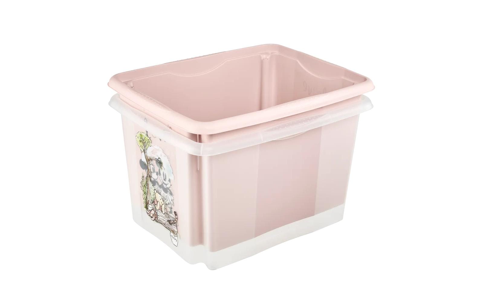 keeeper Karolina Winnie Aufbewahrungsbox 30 l (mit Deckel) – Polypropylen – Transparent – 350 × 270 × 450 mm