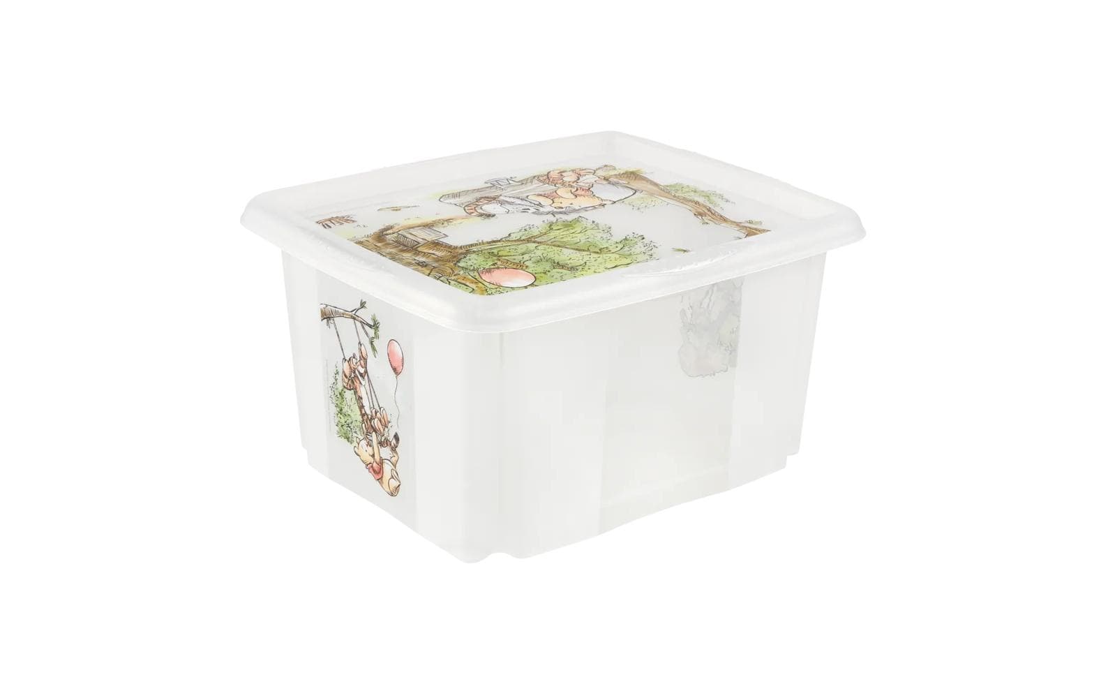 keeeper Aufbewahrungsbox 24 l (mit Deckel) – Polypropylen – Weiss/Transparent – 355 × 225 × 425 mm